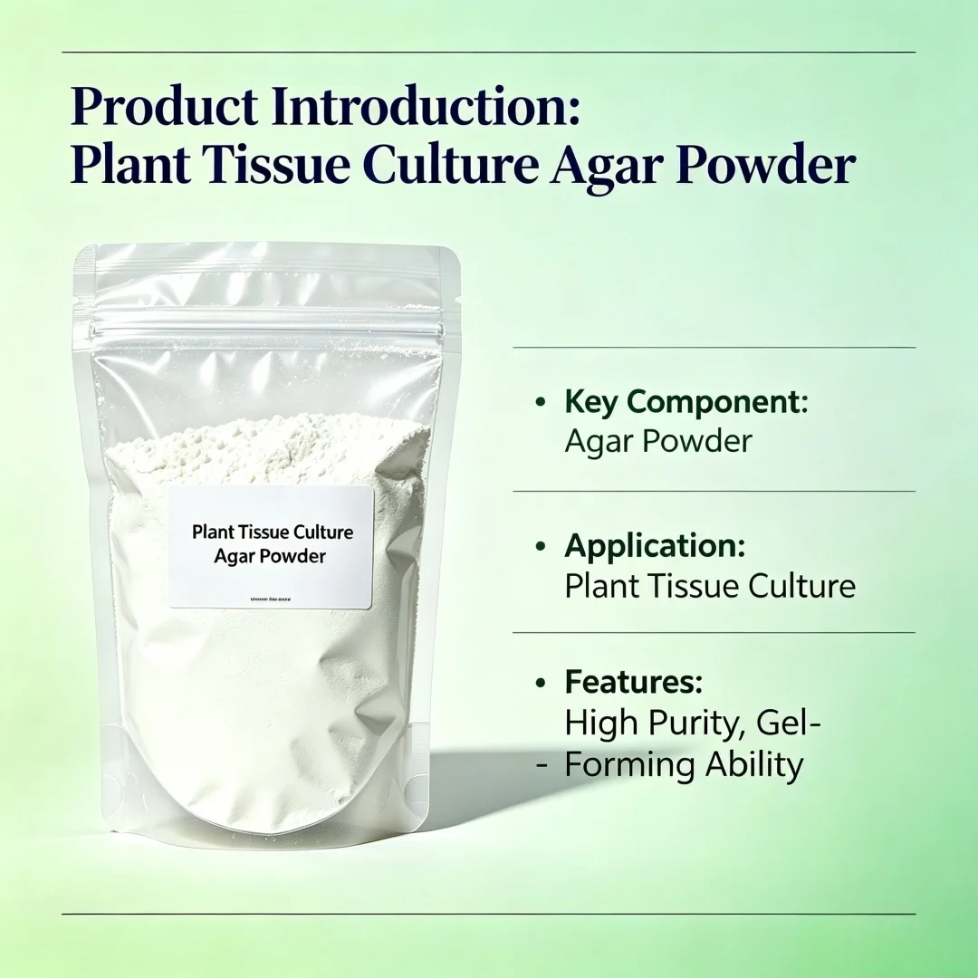 Premium Plant Tissue Culture Agar Powder High Gel Strength For Micropropagation MS Medium Compatible Lab Grade