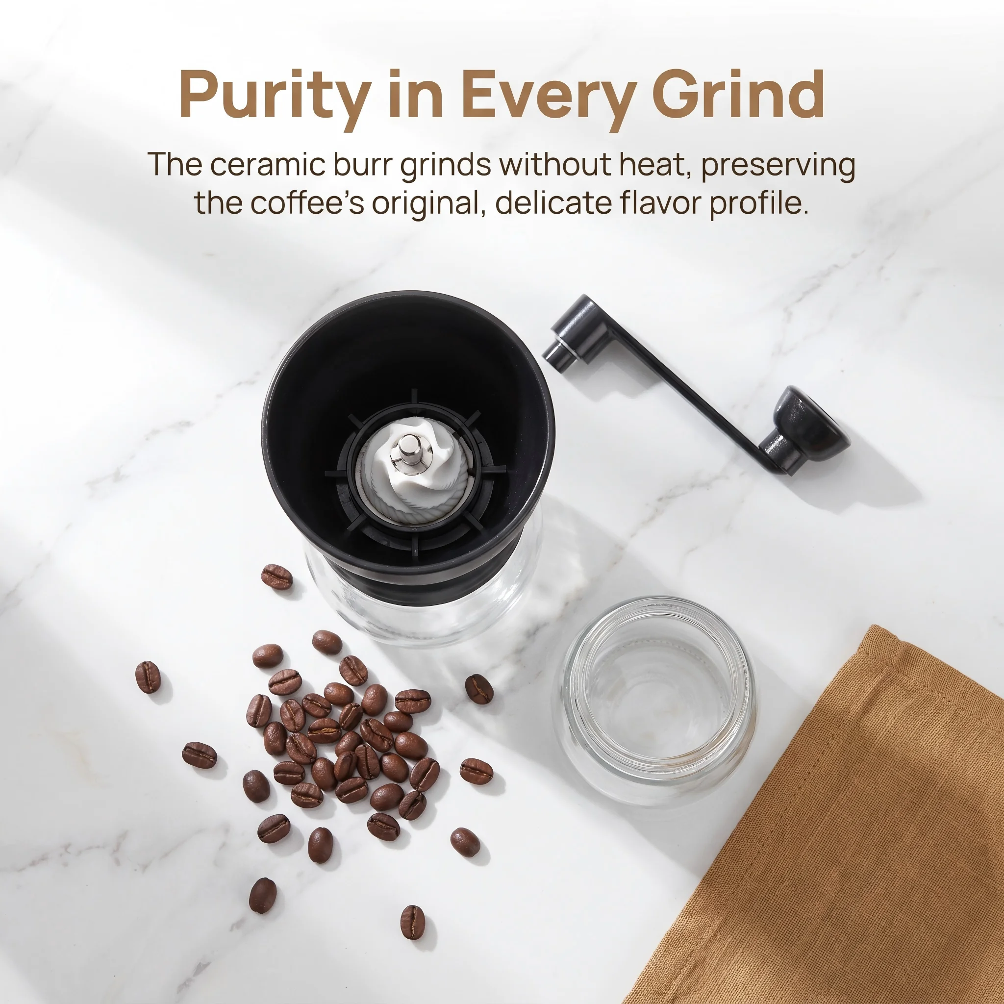 Portable Manual Coffee Grinder - Burr Hand Grinder 评论和价格