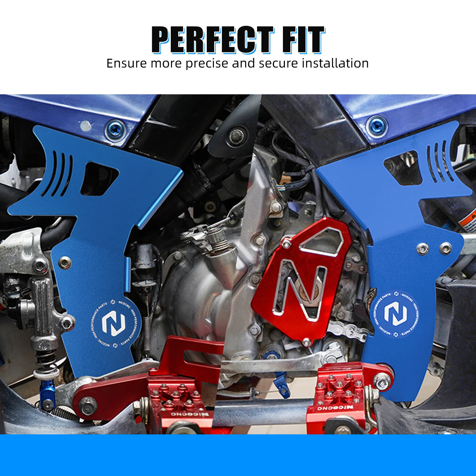 NICECNC For Raptor 700 Frame Guard Protector Cover For Yamaha Raptor 700 2006-2011 2013-2024 YFM700R 2012-2024 ATV Accessories