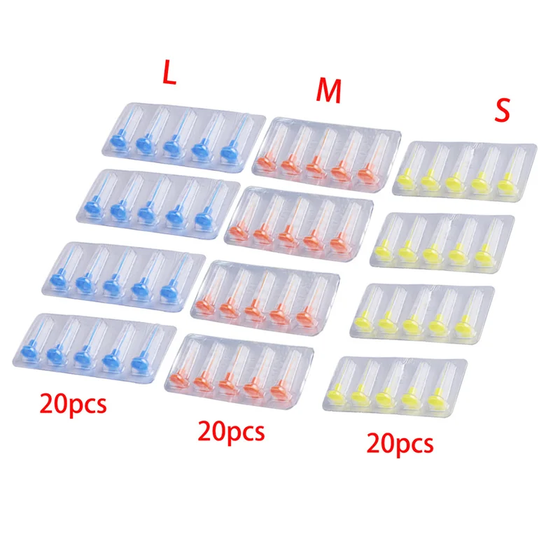 60pcs S/M/L VVDental Sonic Irrigator Endo Activator Tips for Dental Root Canal for Endodontic Cleaning Irrigating Dentistry
