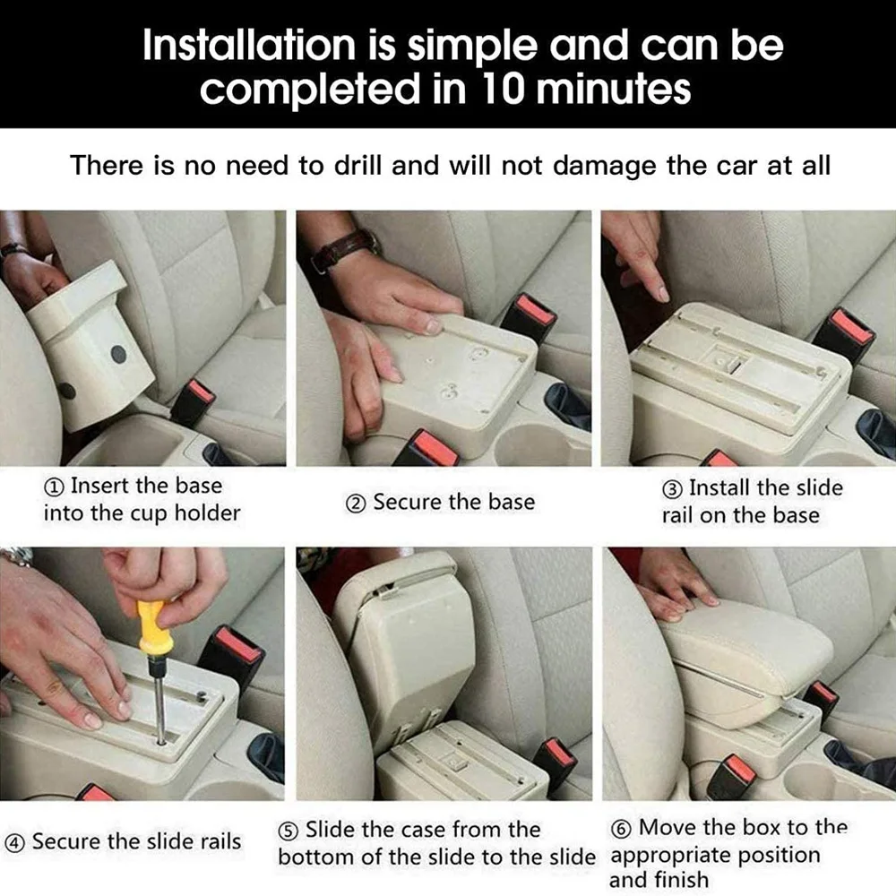 

Car Storage Box PU Leather Central Armrest Box for Suzuki Swift 2005-2019 Interior Accessories