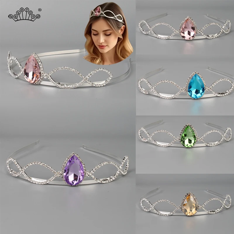 Crystal Crown Tiara Bridal Hair Accessories for Women Girls Princess Rhinestone Crowns Hair Jewelry Gift Wedding Hair Headpieces