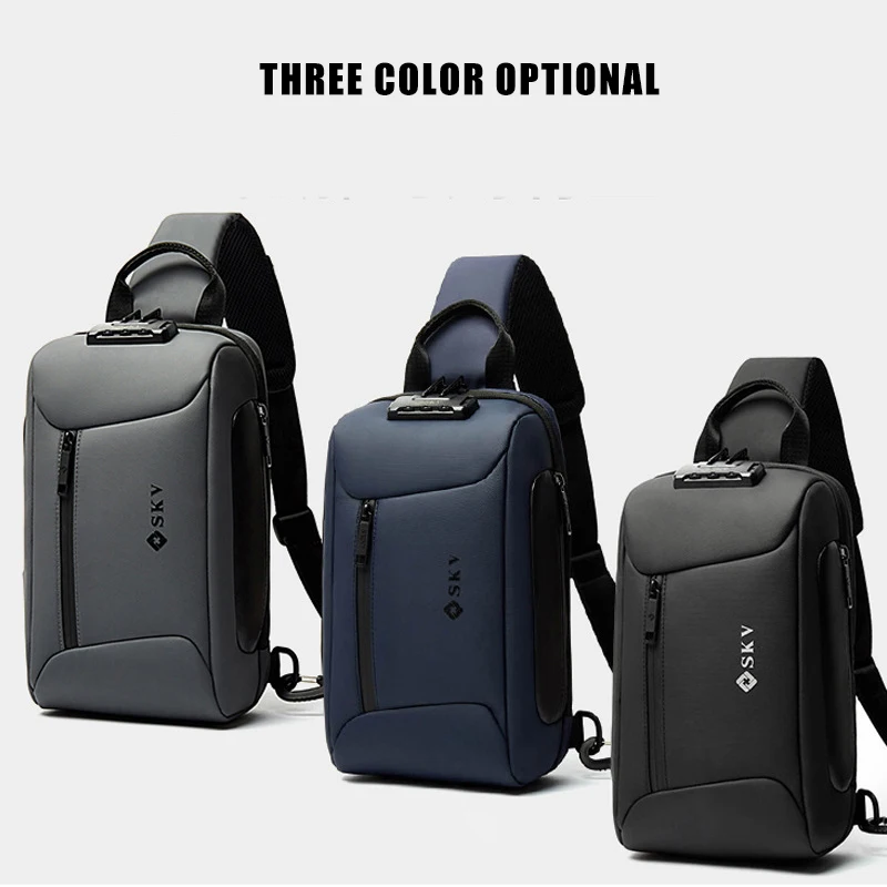 Designer Anti-Theft Crossbody Men Multifunctional Shoulder Waterproof Short Trip Chest Bag for Male Sport Running Messenger Pack