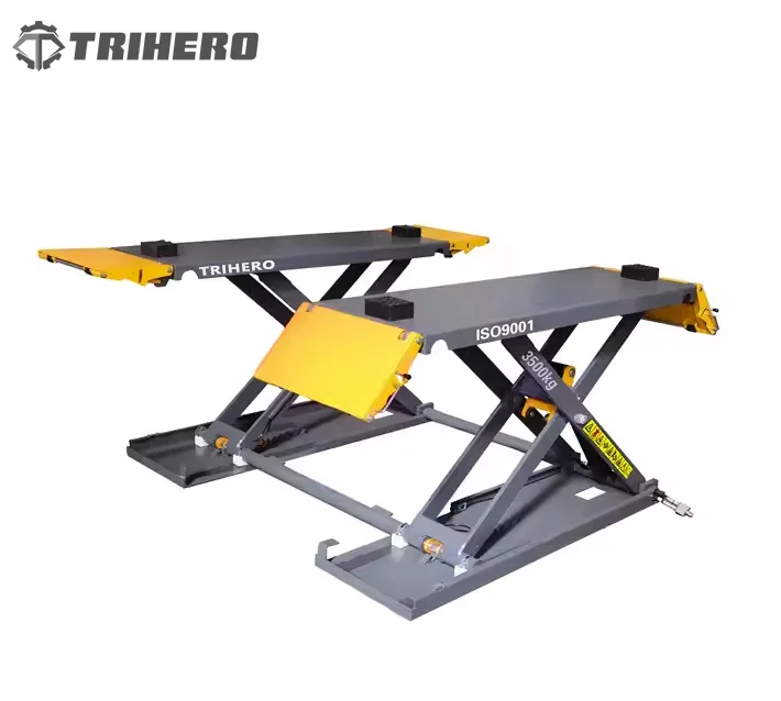 4000kg 1.2m Movable Hydraulic Scissor Car Lift With CE Certification Mobile 1.2M 1.6M Mid-position Scissor Car Lift for Sale
