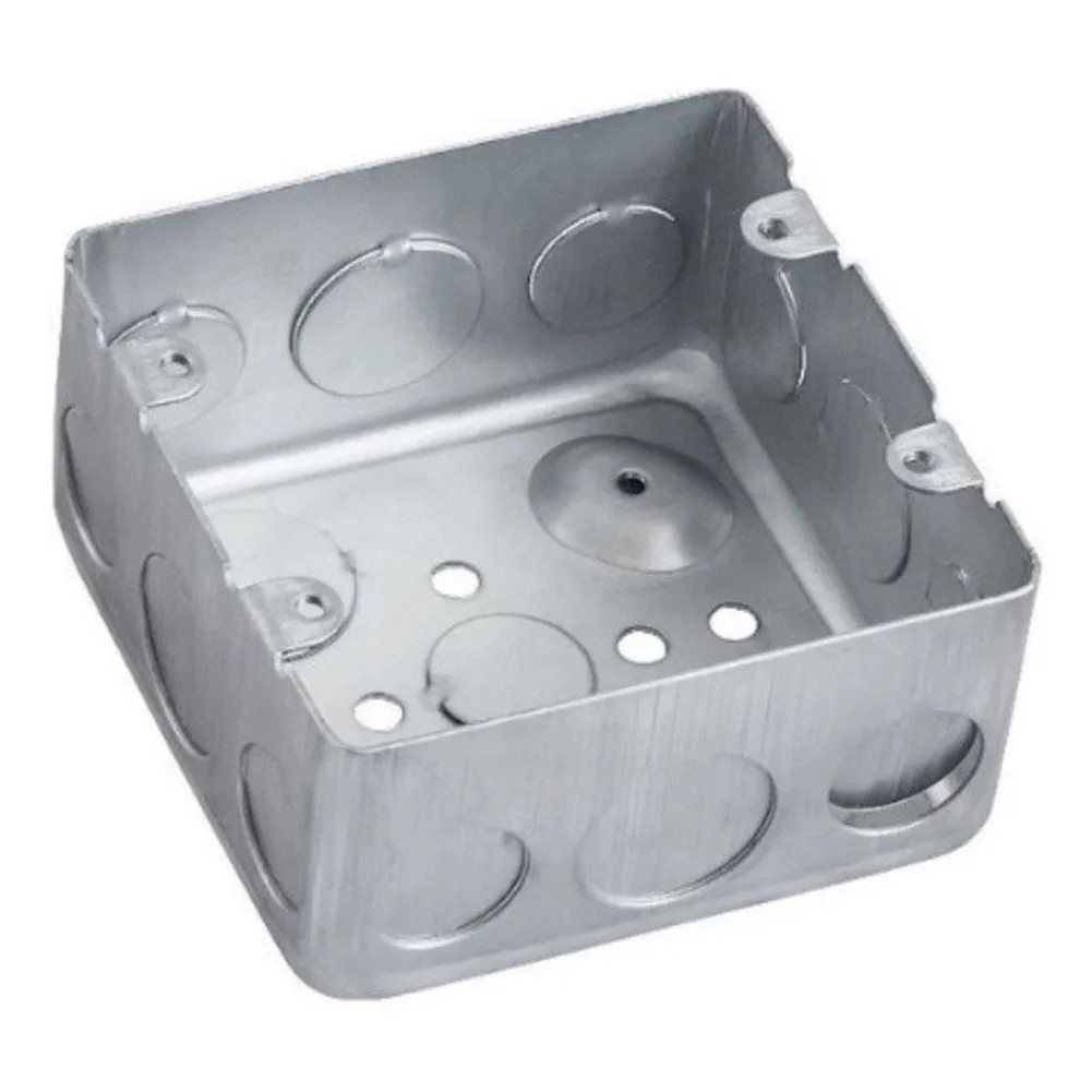 For American Standard Systems Iron Bottom Box Square Electrical Box Galvanized Iron Dual Junction Box Electrical Installation