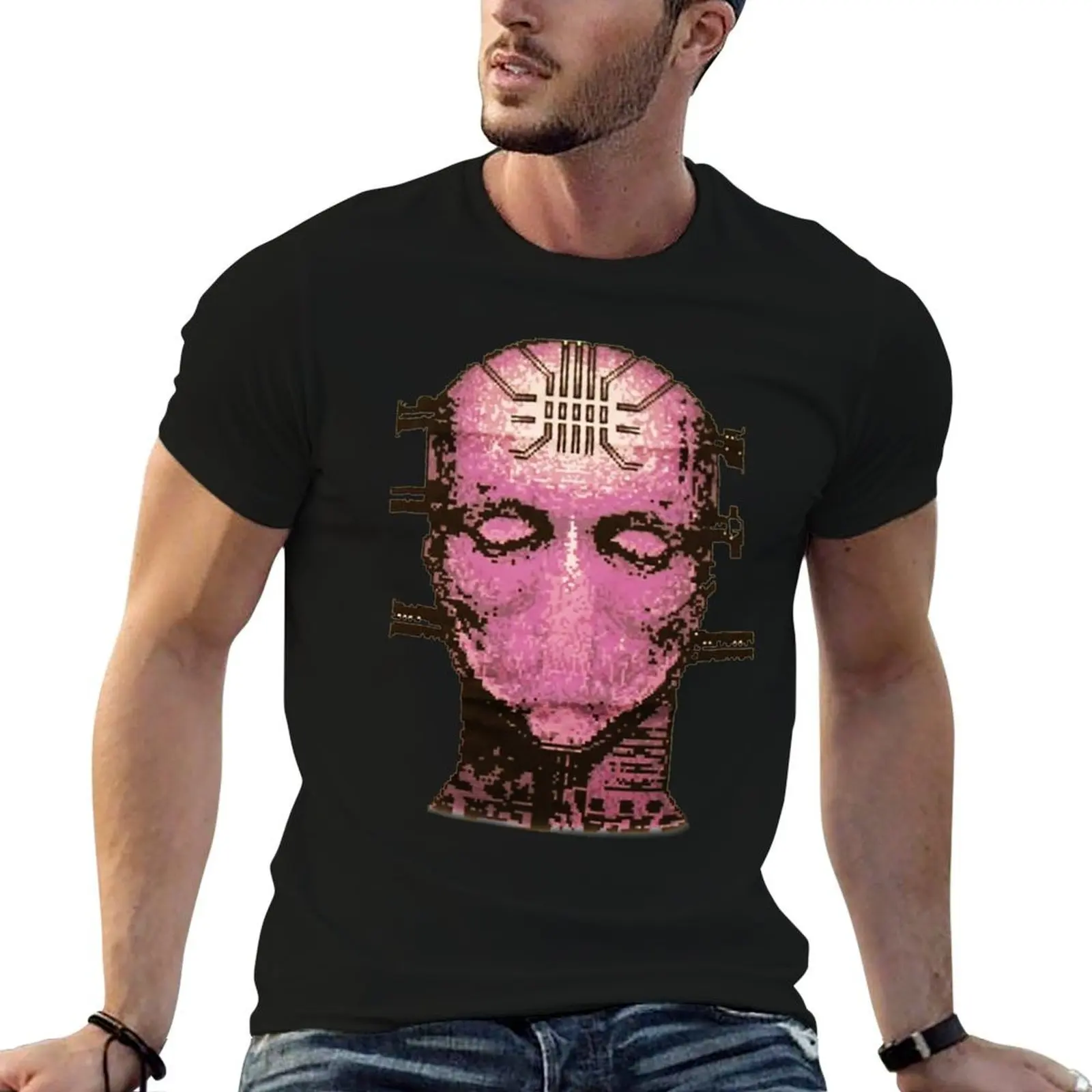 Nothing Face design T-Shirt topping funny meme t-shirts men clothes