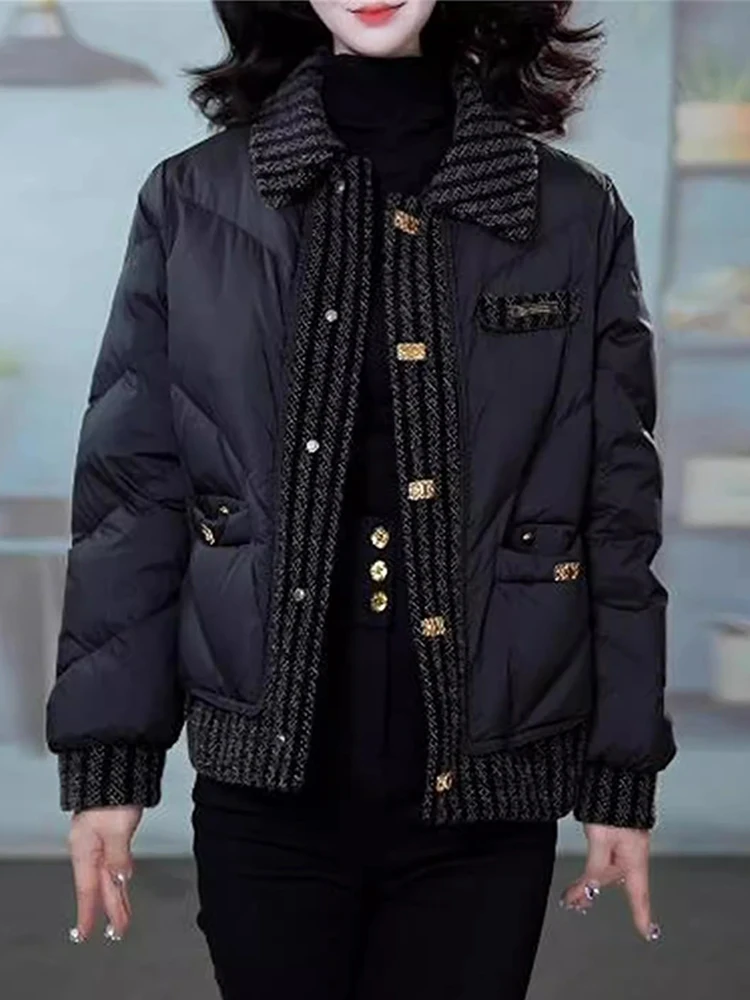 

Модная зимняя куртка из хлопка с наполнителем, новинка 2026 года, трендовая модель, женское пальто малого размера в корейском стиле