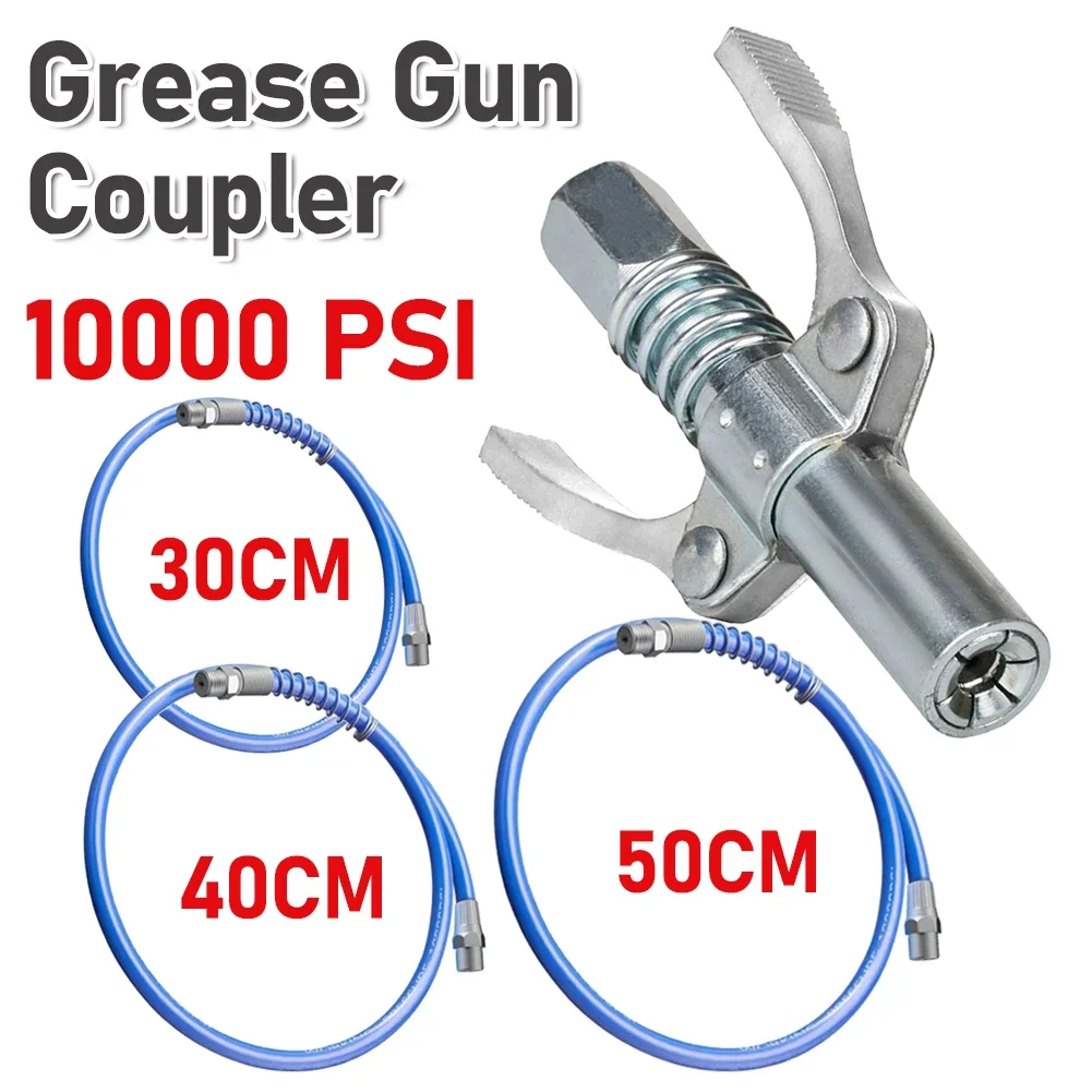 Grease Gun Coupler 10000 PSI Car Syringe Lubricant Tip Grease Nozzle for Repair NPTI/8 Oil Pump Quick Release Grease Tip Tool