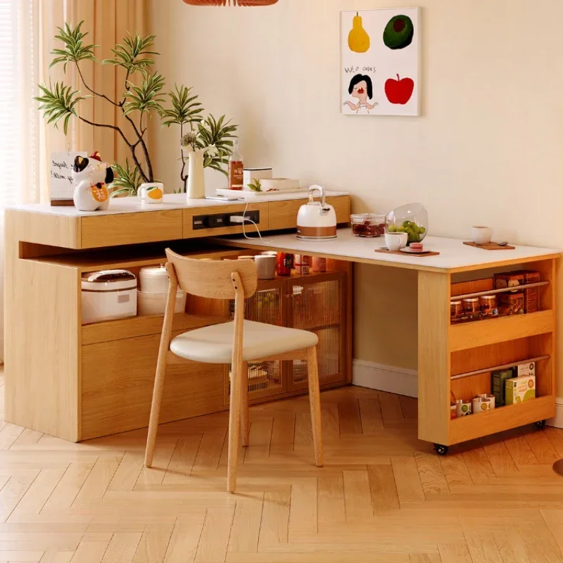*s for Kitchen Storage Table Wheels Socket Organizer Kitchen Extensible Dining Tables 4 Chairs Set Island Mesa Furniture*
