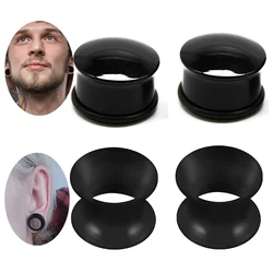 2pcs Silicone Acrylic Ear Expanders Plugs Flexible Flared Ear Tunnels Stretcher Gauges Plastic Ear Piercing Jewelry 6-20mm