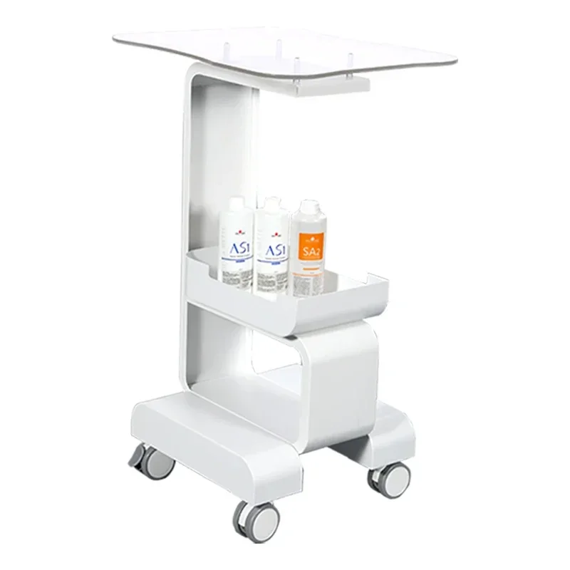 Small Bubble Instrument Cart Shelf Desktop Beauty Salon Cart Base Shelf Water Light Beauty Instrument Cart