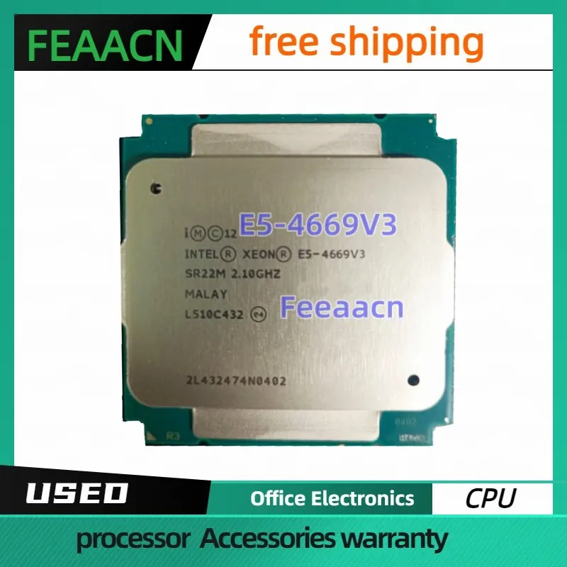 

Processador Xeon usado E5-4669V3 SR22M 2.1GHZ 45M 18 núcleos 135W 22nm LGA2011-3 E5 4669 V3 CPU E5-4669V3