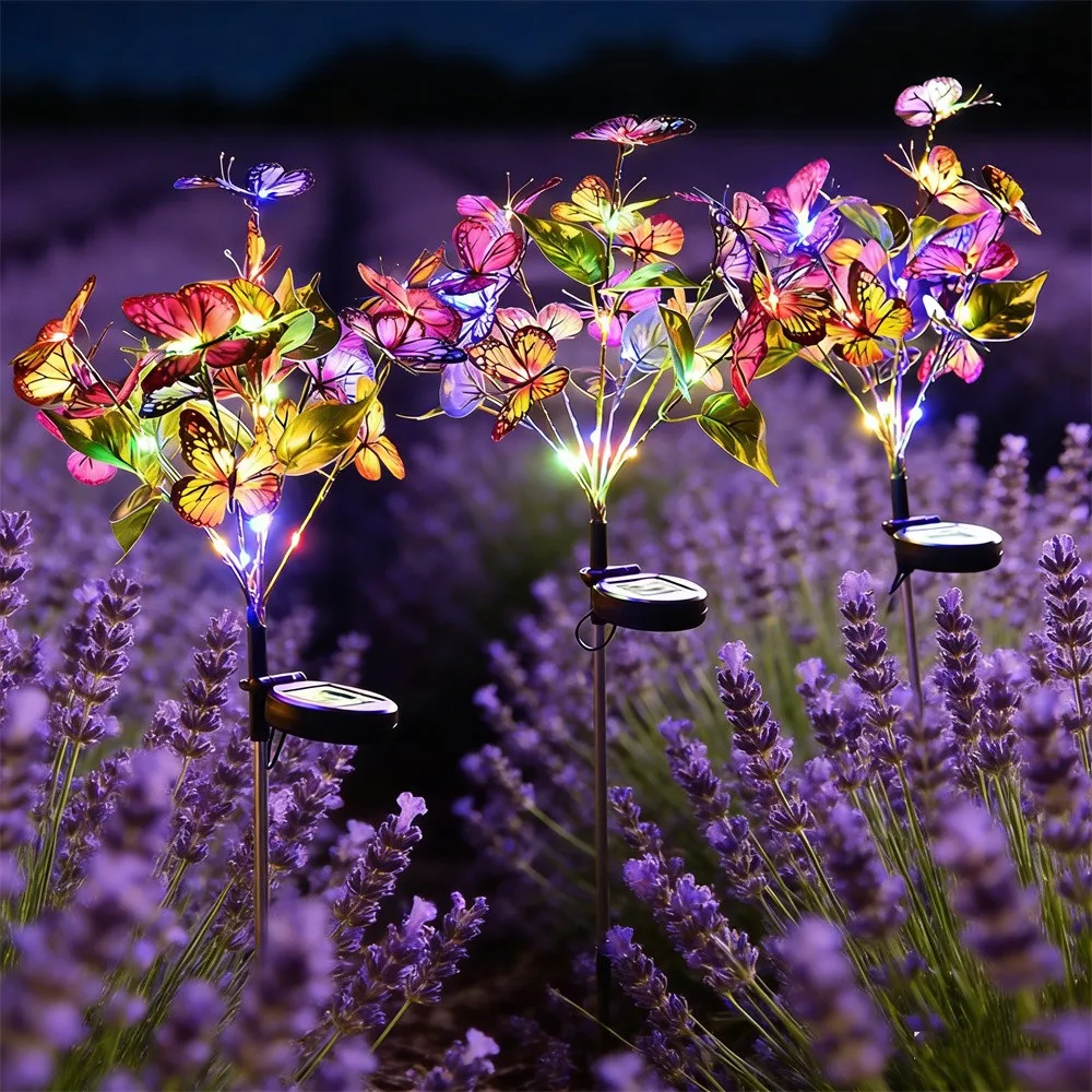 

Садовый разноцветный солнечный светодиодный светильник-бабочка для газона, летний, для свадеб, праздников, вечеринок, кемпинга, украшения двора, патио, наземный светильник