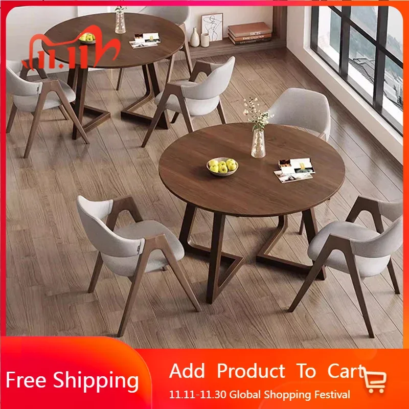 Console Salon Table à manger ronde chaises de Restaurant bois moderne Table à manger de luxe Salon de jeu Mesa meubles de Salon