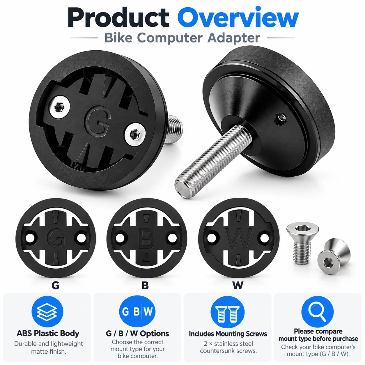 2PCS Bicycle Computer Mount For Garmin Bryton WAHOO Computer Holder Stem Top Cap Adapter Bicycle Accessories