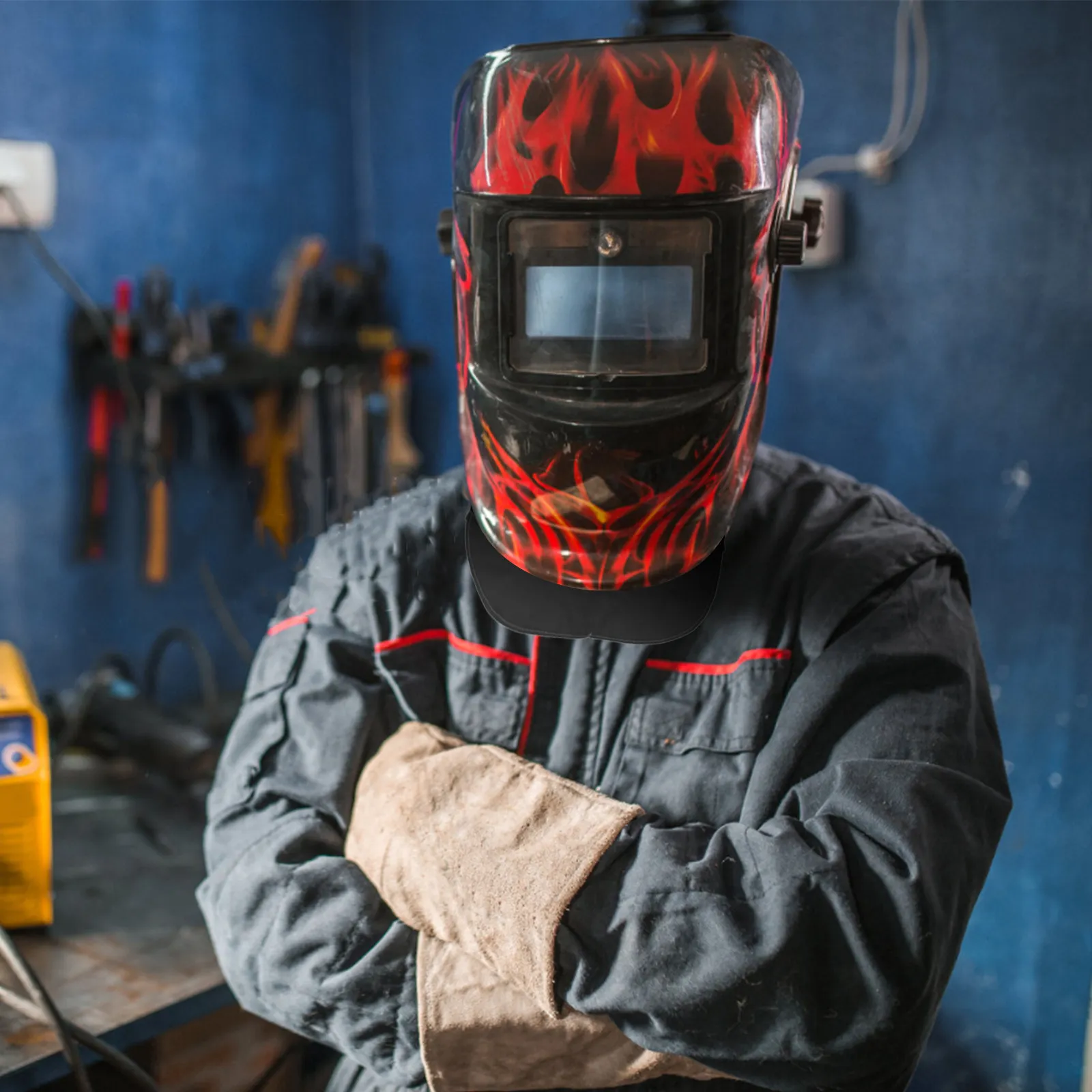 Protective Welding Neck Guard Extended Full Coverage Fire Resistant Fabric for Welding Accessory
