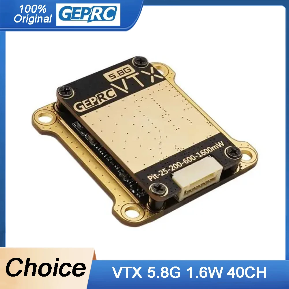 

GEPRC RAD VTX 5.8G 1.6W 40CH PIT Mode 25mW200mW600mW 1600mW Adjustable Video Trans Mitter 30X30mm For FPV Quadcopter Drone RC