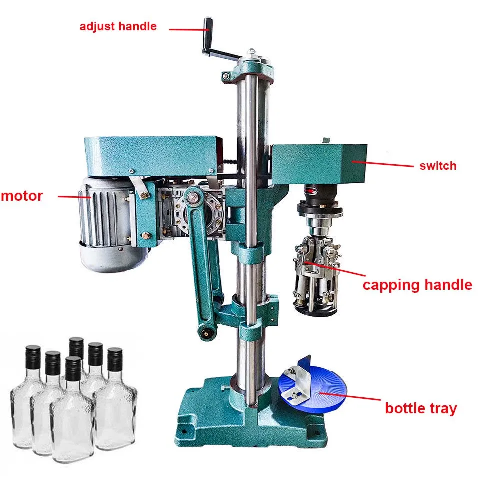 semi automatic aluminum wine  ropp capper manual cap sealing handheld small screw vial glass bottle capping machine