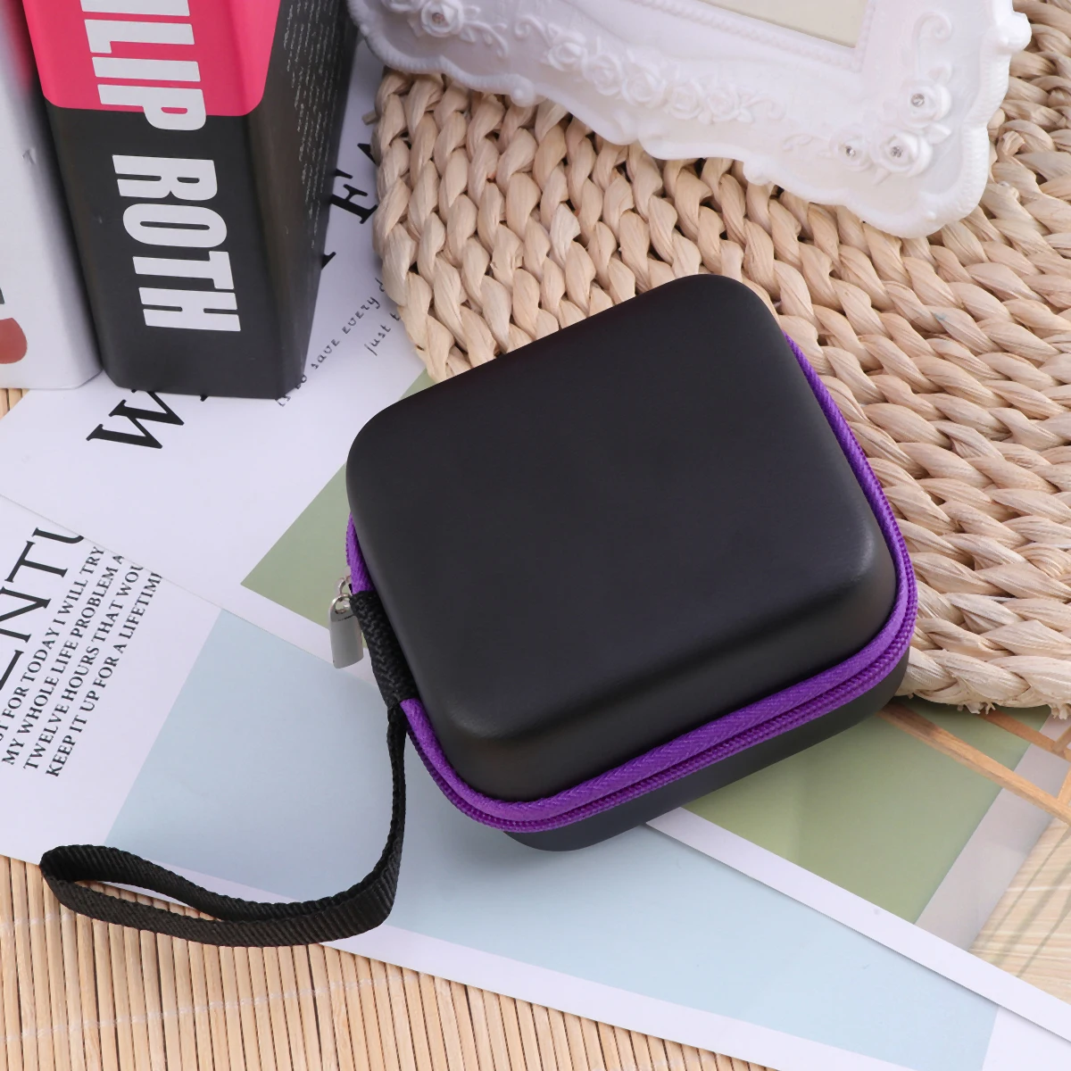 

1pc Essential Oils Storage Bag Travel Case Water Resistant Hard Shell Protective Holder 5ml Roller Bottle Box Aromatherapy EVA