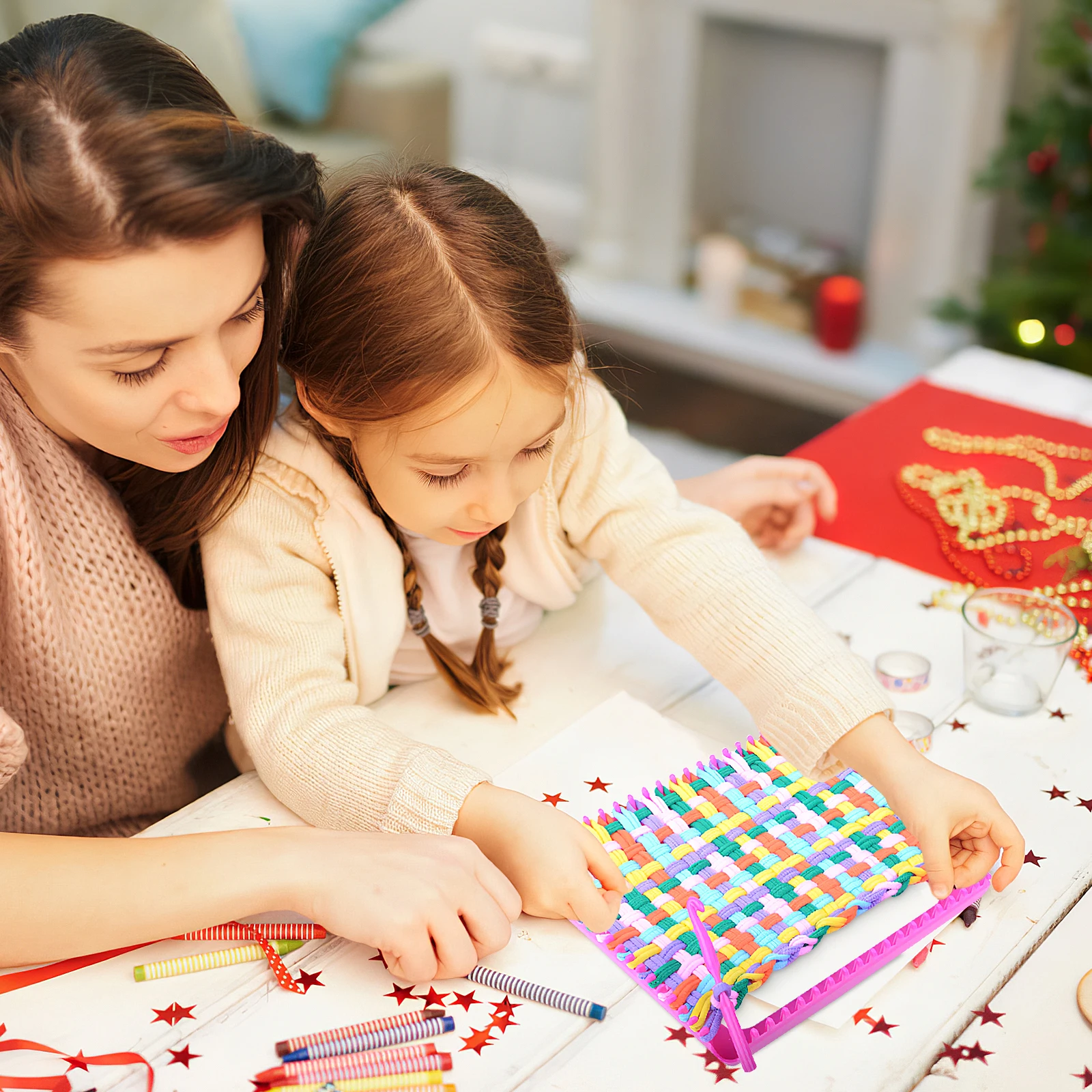 

192Pcs Pot Holder Loom Bands Refill Elastic Non-Fading Colors DIY Weaving Kit for Kids Handmade Potholder and Crafts