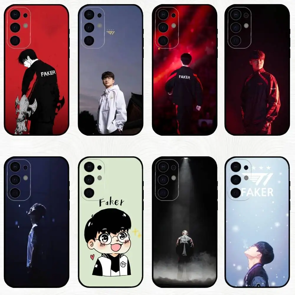 

T-T1 P-Players F-Faker Phone Case For Samsung S25,S24,S23,S22,S21,S20,Plus,Fe,Lite,Others Black Cover