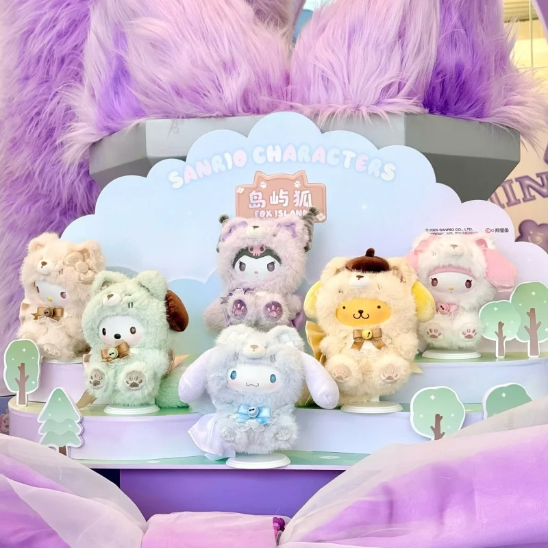 

Персонажи Sanrio Fox Island слепая коробка Cinnamoroll Kuromi Vinly плюшевые подвески коробка-сюрприз My Melody аниме кукла Mystery Bag игрушка