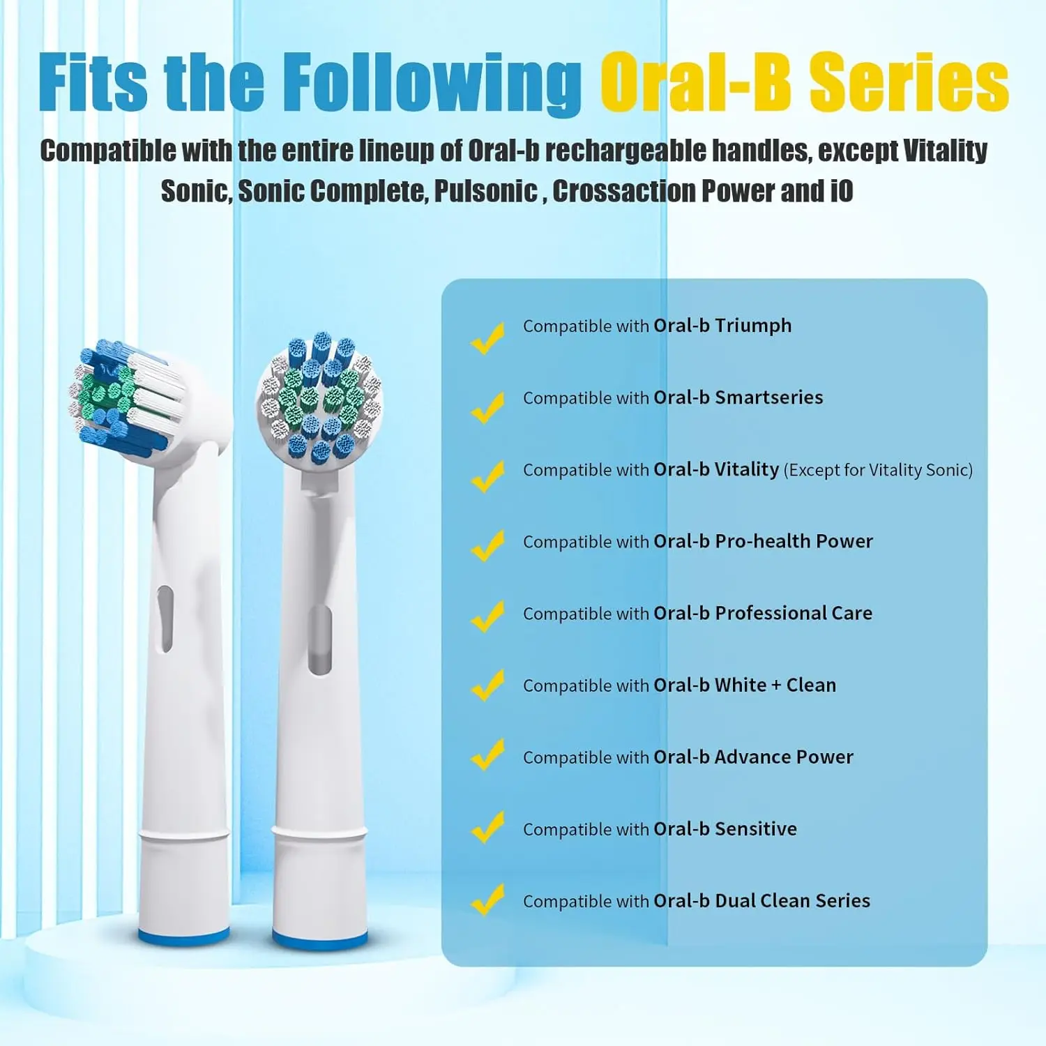 4/8/16 Stück Ersatzbürstenköpfe für Oral B elektrische Zahnbürste Advance Power Vitality Precision Clean Pro Health Triumph 3D – Detail 6