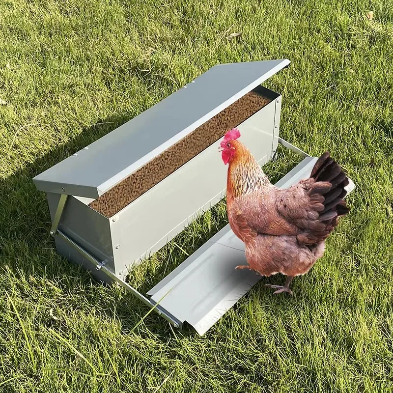 

5-kilogram capacity outdoor metal footpad small chicken poultry automatic feeder