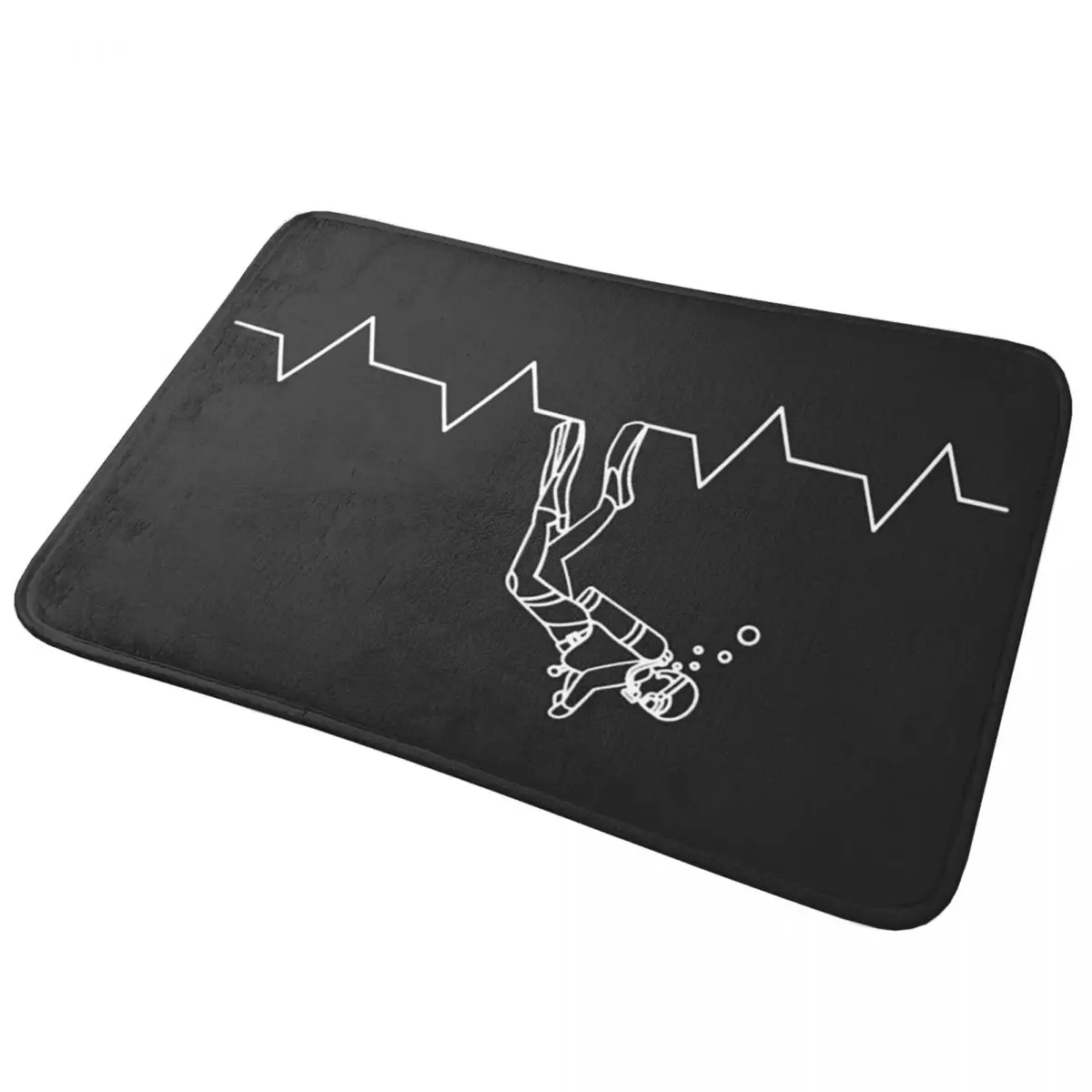 Dive Scuba Diving Heartbeat Non-slip Doormat Floor Mat Absorbent Mat Carpet Rug for Kitchen Entrance Home Bedroom Footpad Mats