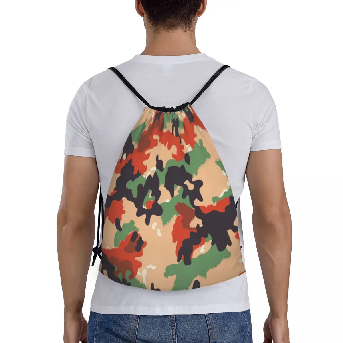

Swiss Army Camouflage Backpacks Fashion Portable Drawstring Bags Sports Bag Book Bags For Travel School