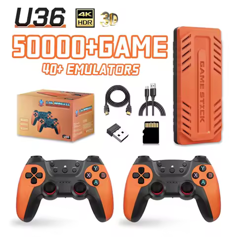 U36 Video Game Joystick, 50,000 Games Installed, 4K HD Retro Gaming Console, 3D, 40+ Emulators, PSP, PS1, Gift for Boys