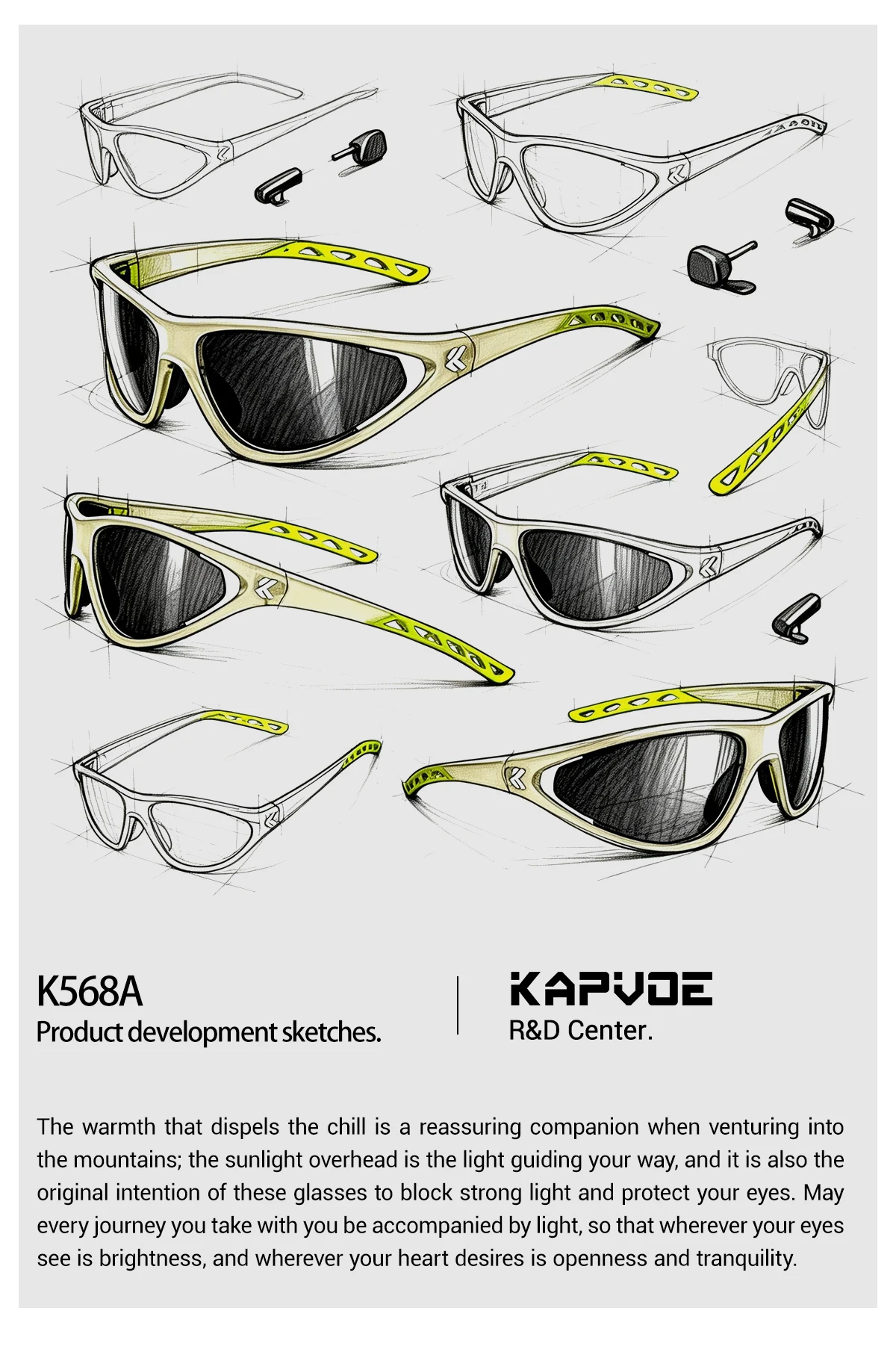 KAPVOE HD UV400 Photochrome Radfahrbrille Sonnen- und Windschutz Unisex Stilvolle Outdoor-Wanderbrille Sportbrille Fahrbrille – Detail 19