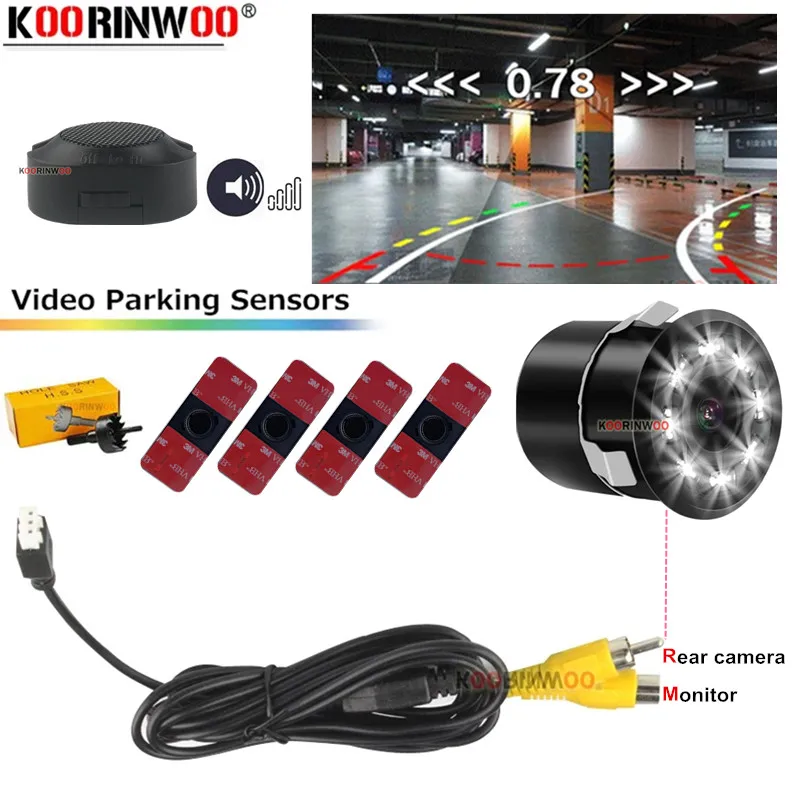 Car Parktronic Sensor Kit 4 Reversing Radar Smart Intelligent System Auto 16.5mm Blind Spot Alarm Security Detection For Parking