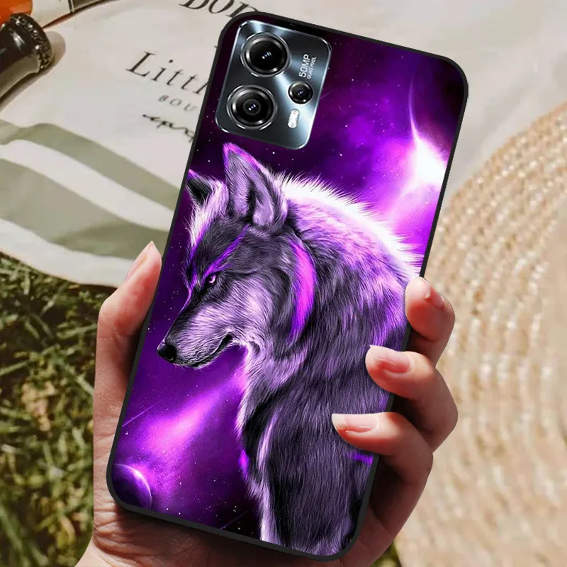For Motorola Moto G13 G23 Case Cute Cat Wolf Painted Cover Soft Silicone Phone Case For Moto G23 G 13 MotoG13 MotoG23 Back Cover