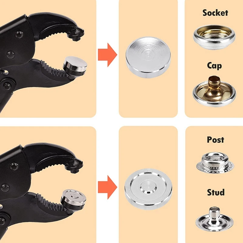 Heavy Duty Snap Fasteners Kit+ Canvas Snap Kit,Screw Snaps,Boat Cover Snaps,Carpet Snap Kit With Setting Tool For Boat