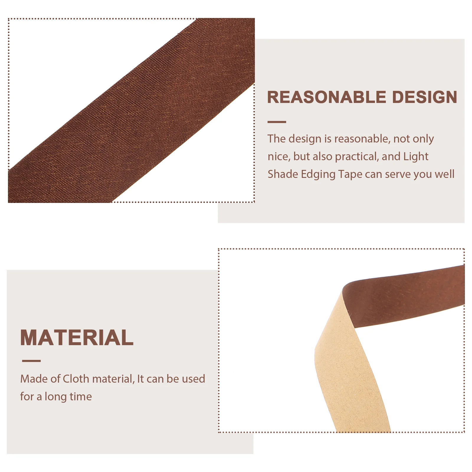 

DIY Lampshade Cloth Lampshade Decorations Strips Coffee Matte Edge Self Adhesive Tape Modern Retro Lighting Accessories