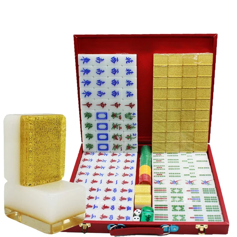 Professional Luxury Crystal Chess Mahjong Set Family intelligence Mahjong Table Chess Board Game chadrez jogo indoor games