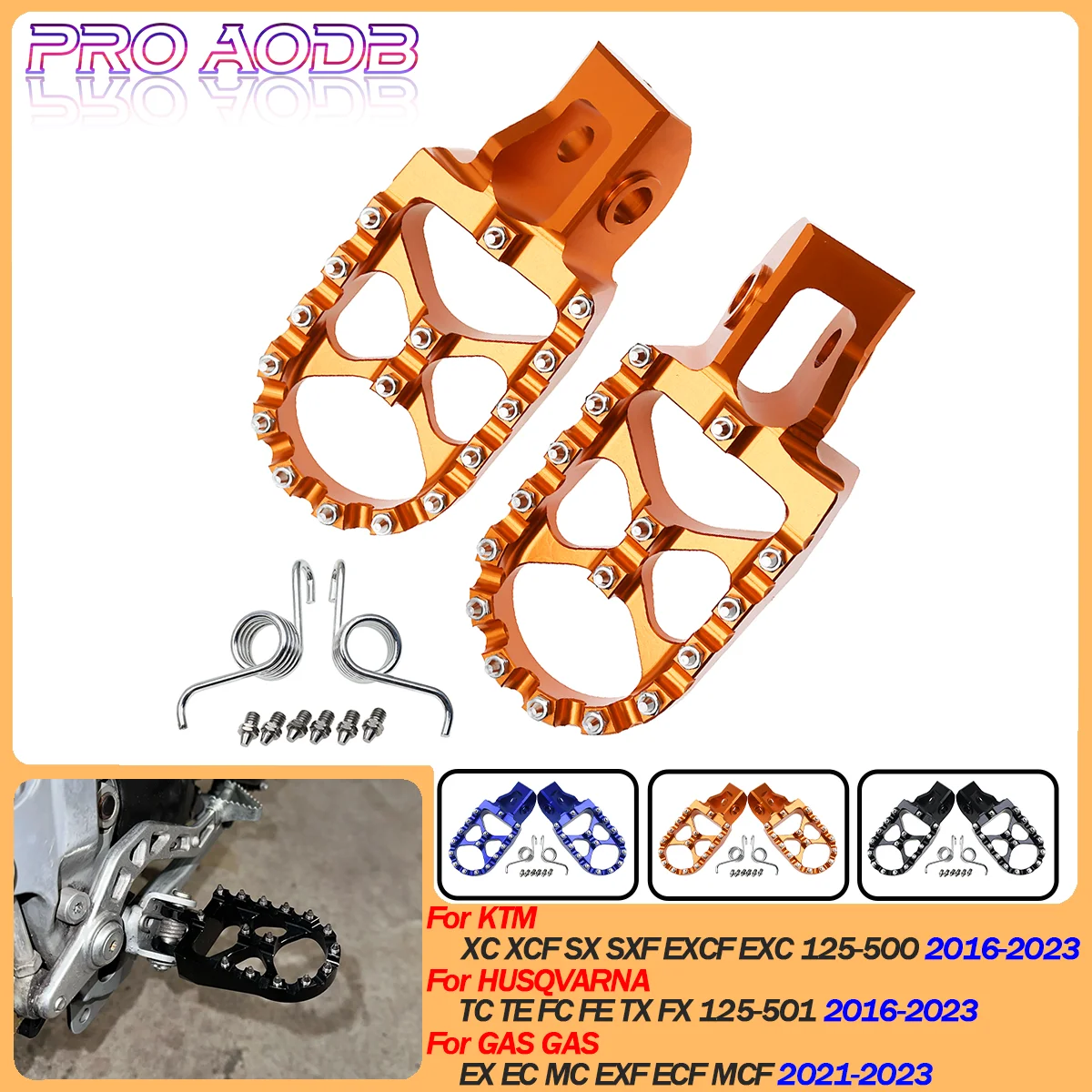 

Footrest Foot Pegs Footpegs Rests Pedals For Gas Gas MC85 2022 MC 125 250 MCF250 MCF350 MCF450 EX EC ECF 250 300 EXF 450 21-23