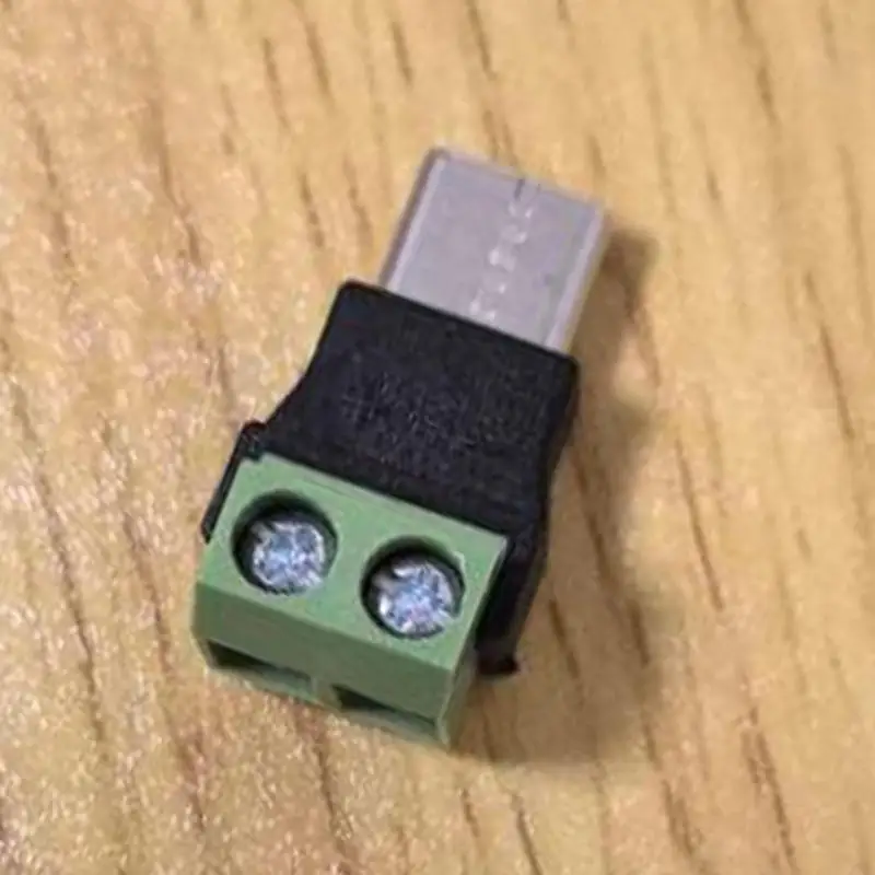 E1PF 2Pcs Type C Plug to 2Pin Terminal Charging Connectors 5V3A Output Lightweight Design for Charging Toy Small Appliances