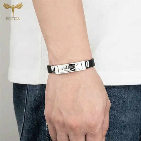 Süßes Fischarmband Ichthys Ichtus Symbol Edelstahl Zubehör Silikonarmband Waschbar Sommerschmuck