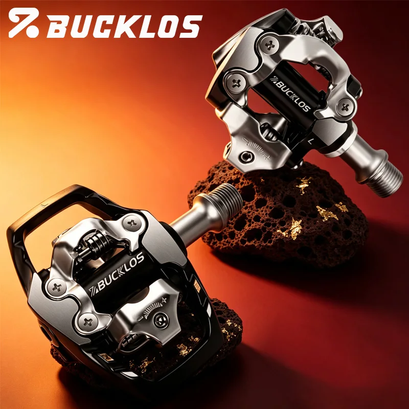 

BUCKLOS MTB Bike Self-locking Pedals for Shimano SPD M8100 M9100 M9100 M9120 Bicycle Clipless Pedal Mountain Bike Locking Pedal