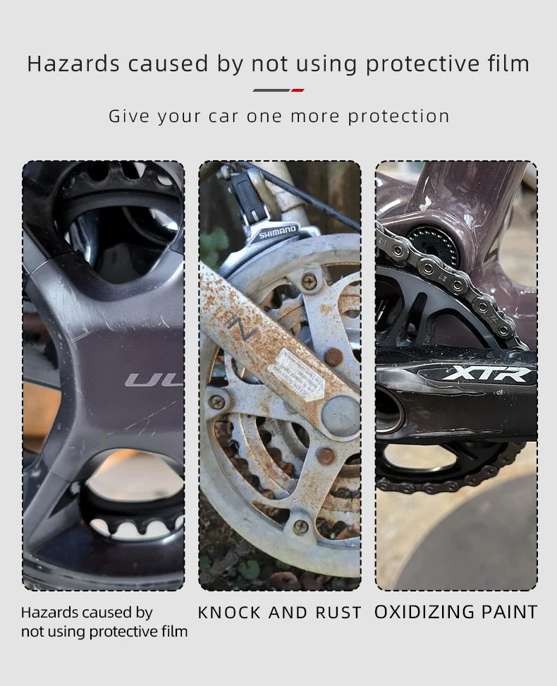 Self-Healing TPU Bike Protective Sticker, Anti-Scratch Anti-Collision Film Compatible with SRAM RED Older Version Groupset