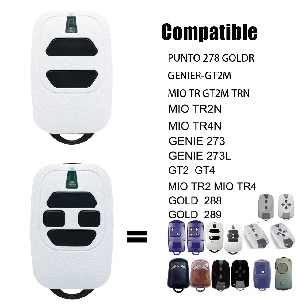 1/2/3/5/10pcs GT2 GT4 GTI2 GTI4 GTI2N GTI4N GTI2M GTI4M TR2 TR4 TR2N TR4N GENIE 273 273L Garage Door Remote Control 433MHz