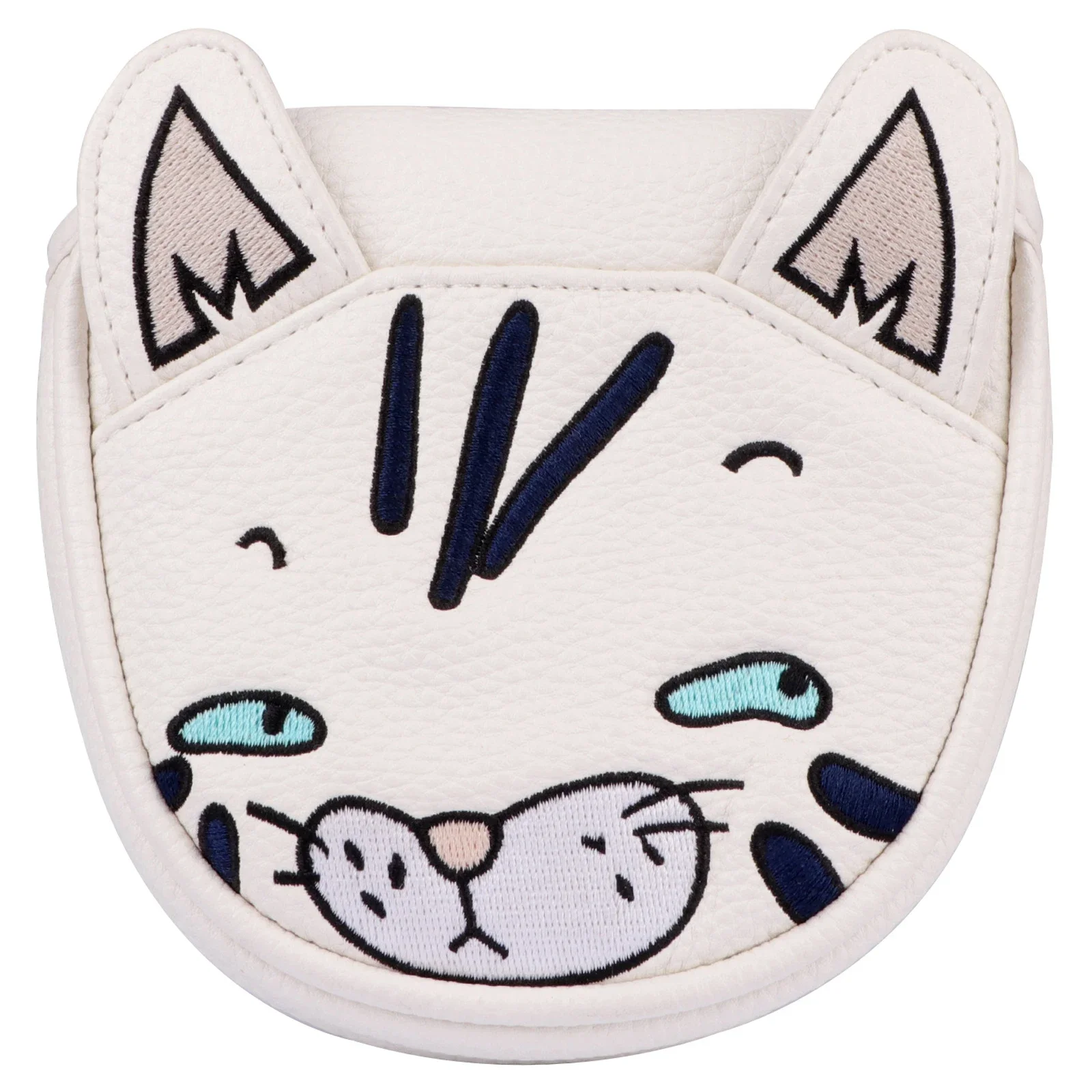 

New Golf Headcover Cat Golf Head Cover for Driver Fairway Hybrid Putter PU Leather Protector Magnetic Closure