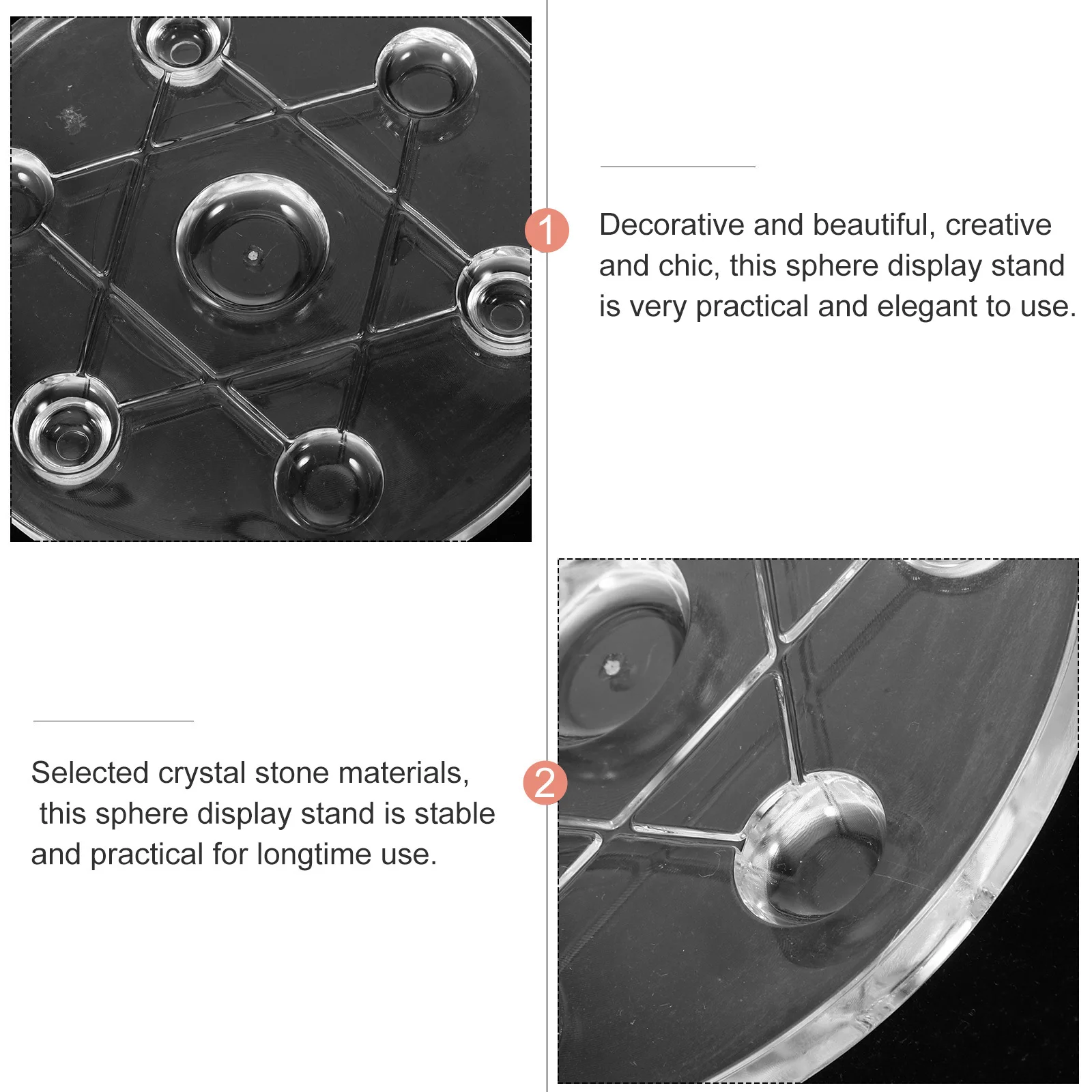 

Seven-Star Array Crystal Ball Stand Acrylic Desktop Decorative Sphere Display Holder Home Ornament Sphere Stand