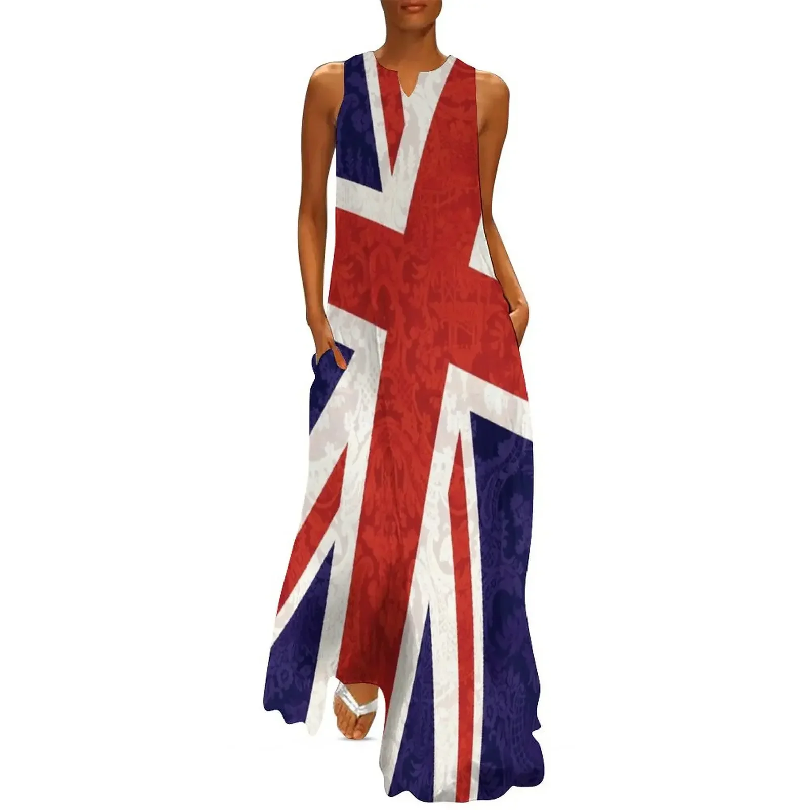 

Flying Union Jack Long Dress Women's clothing loose women's dress chic and elegant evening dress Women's skirt