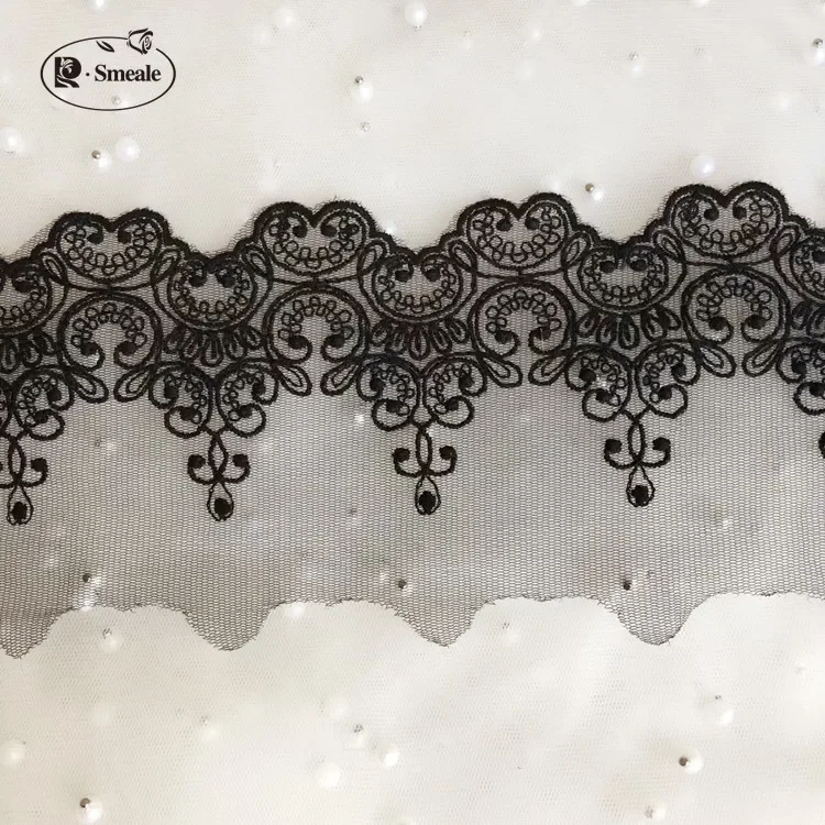 DIY Fabric Lace Black White Sweet Cordate Lace Trim  DIY Craft Materials  Clothing Accessories Lace Embroidery RS80