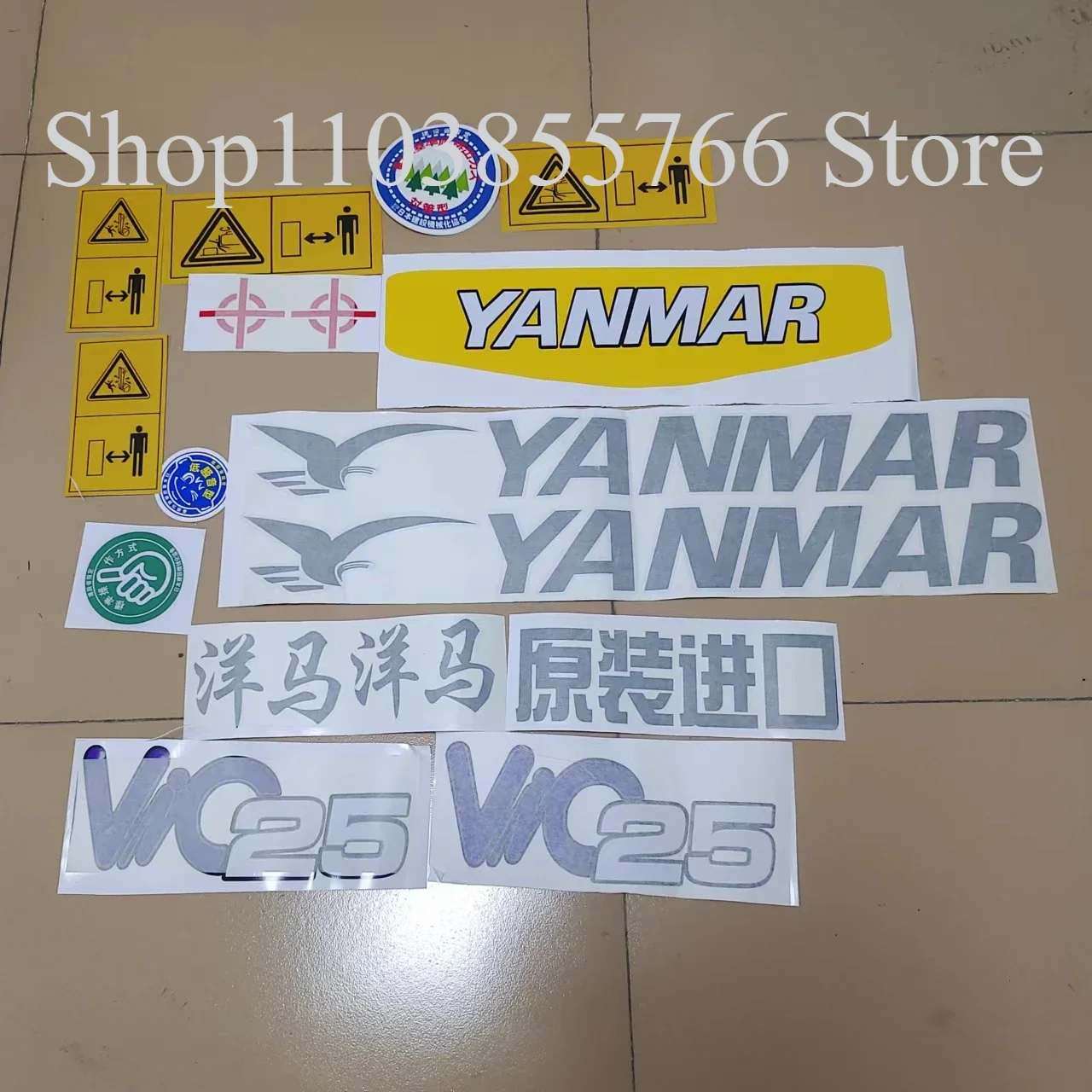 Excavator Supplies Full Vehicle Stickers for YANMAR  Logo 15 17/20/25/30/35/45/55/65 Excavator Parts