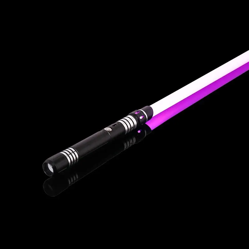 RGB Metal Heavy Lightsaber 16 Colors LED Rave Cosplay Laser Sword Kids Weapon Rechargeable Party Glow Toy Upgraded Version