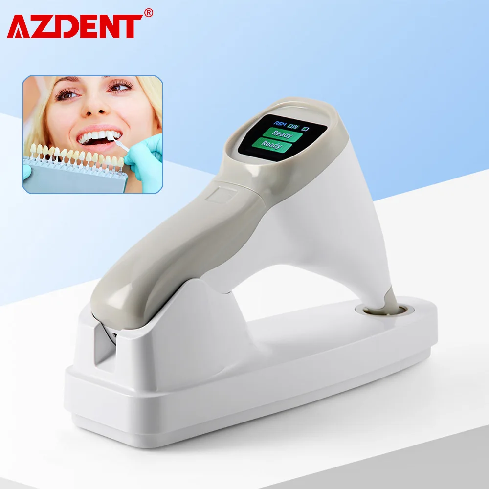 AZDENT Dental Photoelectric Tooth Color Comparator Digital Shade Guide Corrector High Accuracy LCD Screen Wireless Dentist Tools